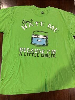 Men's Lime Green Graphic Short-Sleeve Tee - Cooler Design